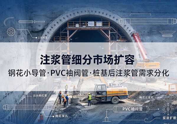 新吴注浆管细分市场扩容，隧道钢花小导管、PVC 袖阀管、桩基后注浆管需求分化